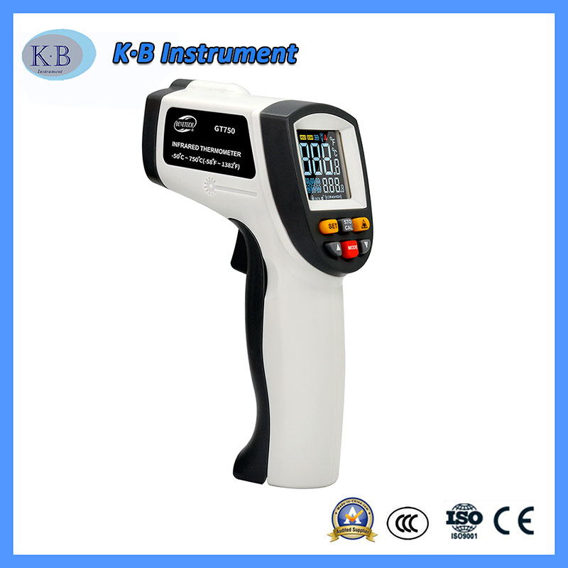 Barevná obrazovka GT750 Infračervené termotechniky Digitální termometr Čínský výrobce Velkoobchod pro průmyslové použití